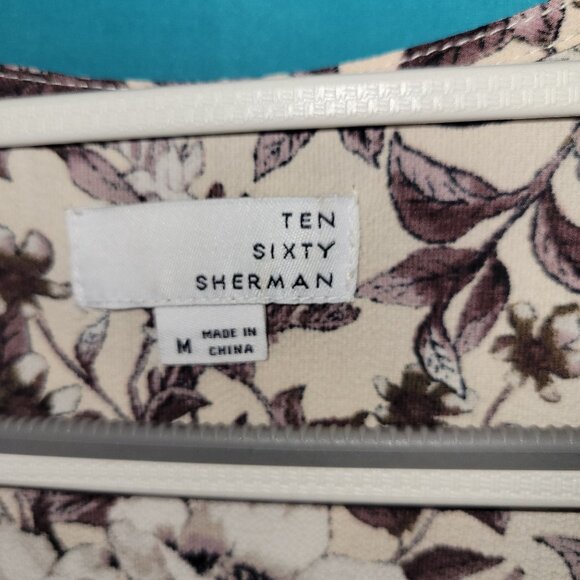 Ten Sixty Sherman Womens Floral Print Wrap Dress Medium - Picture 3 of 11